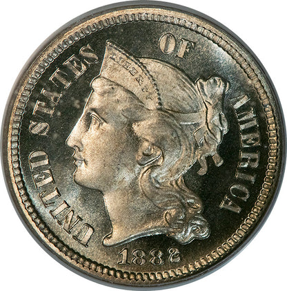 1882 3CN PCGS PR66 Gold CAC