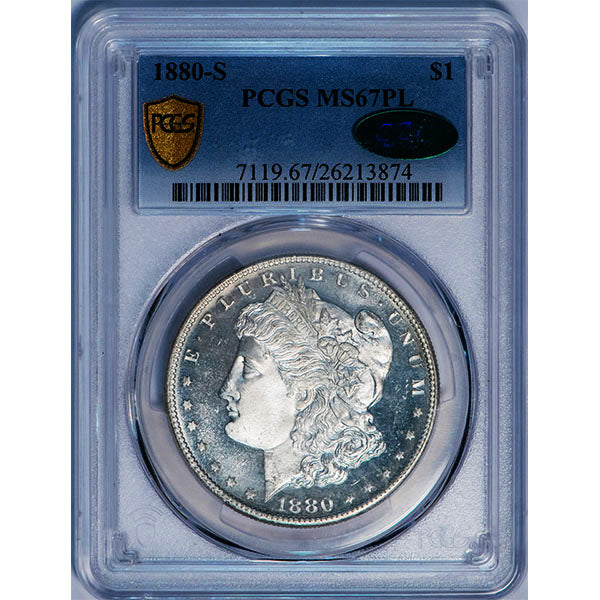 (7119) 1880-S $1 PCGS MS67PL CAC