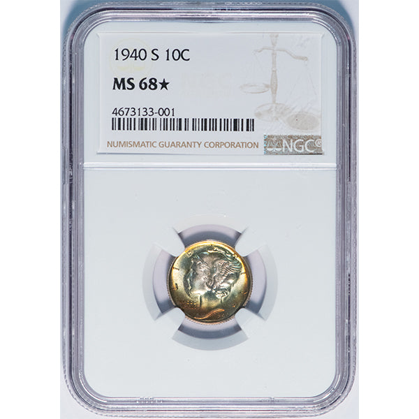 (5026) 1940-S 10C NGC MS68*