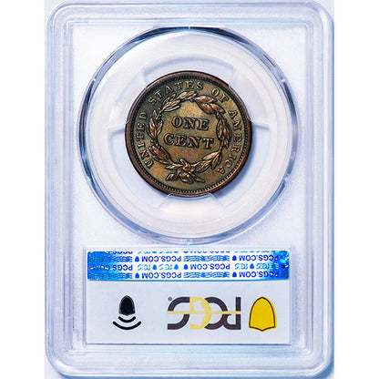 (1700) 1841 1C PCGS MS63BN CAC