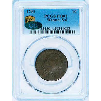 (1342) 1793 1C PCGS PO01 CAC