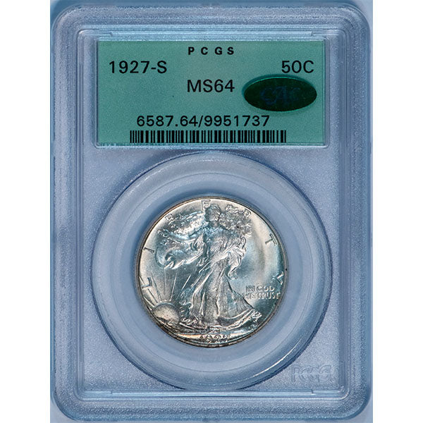 1927-S 50C PCGS MS64 CAC