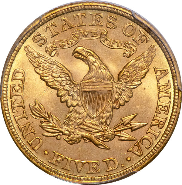(8418) 1908 $5 PCGS MS64 Liberty CAC