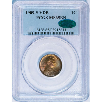 (2426) 1909-S VDB 1C PCGS MS65BN CAC