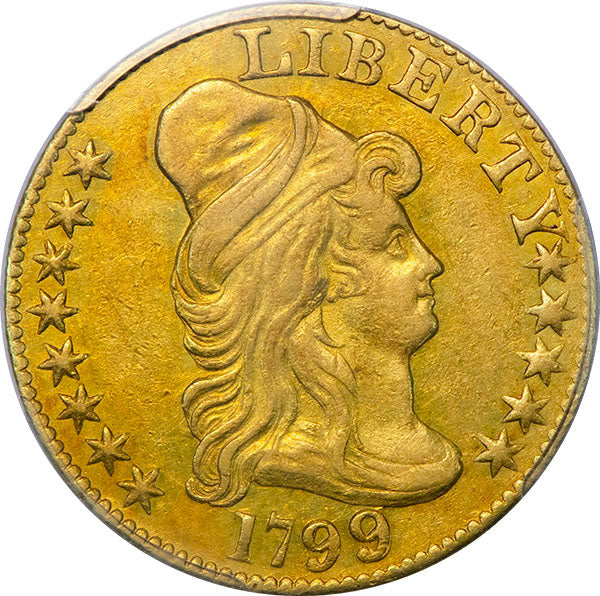 (8077) 1799 $5 PCGS AU55 Large Stars Reverse